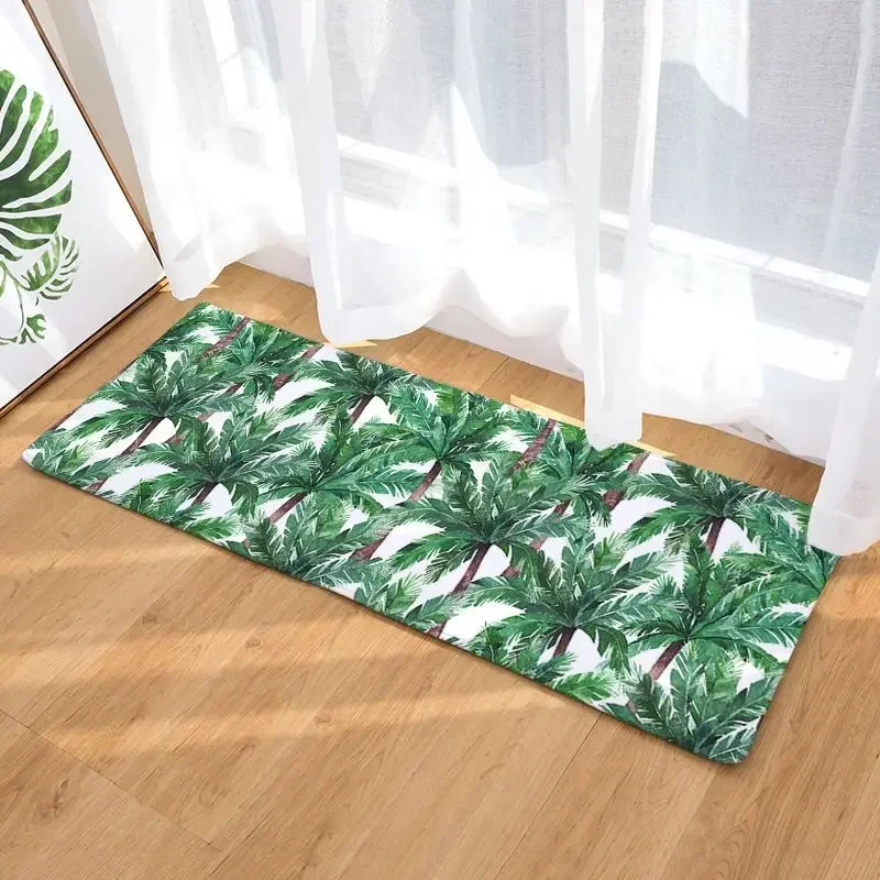 Foglie verdi tropicali zerbino d\'ingresso per piante camera da letto soggiorno corridoio pavimento per interni tappeto antiscivolo decorazione per