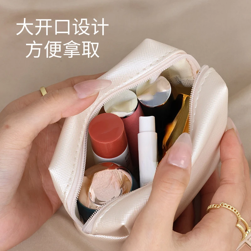 PU Leather Mini Cosmetic Bag Portable Makeup Bag Wallet Lipstick Storage Pouch Sanitary Cotton Organizer Bag Woman Clutch Bag