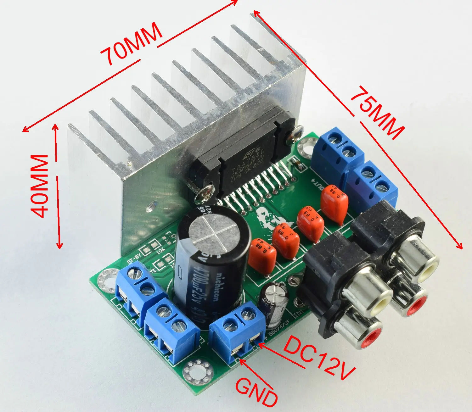 LJM TDA7850 HIFI power amplifier board class AB car power amplifier 50W*4 channel MOSFET full bridge power amplifier 4×50W