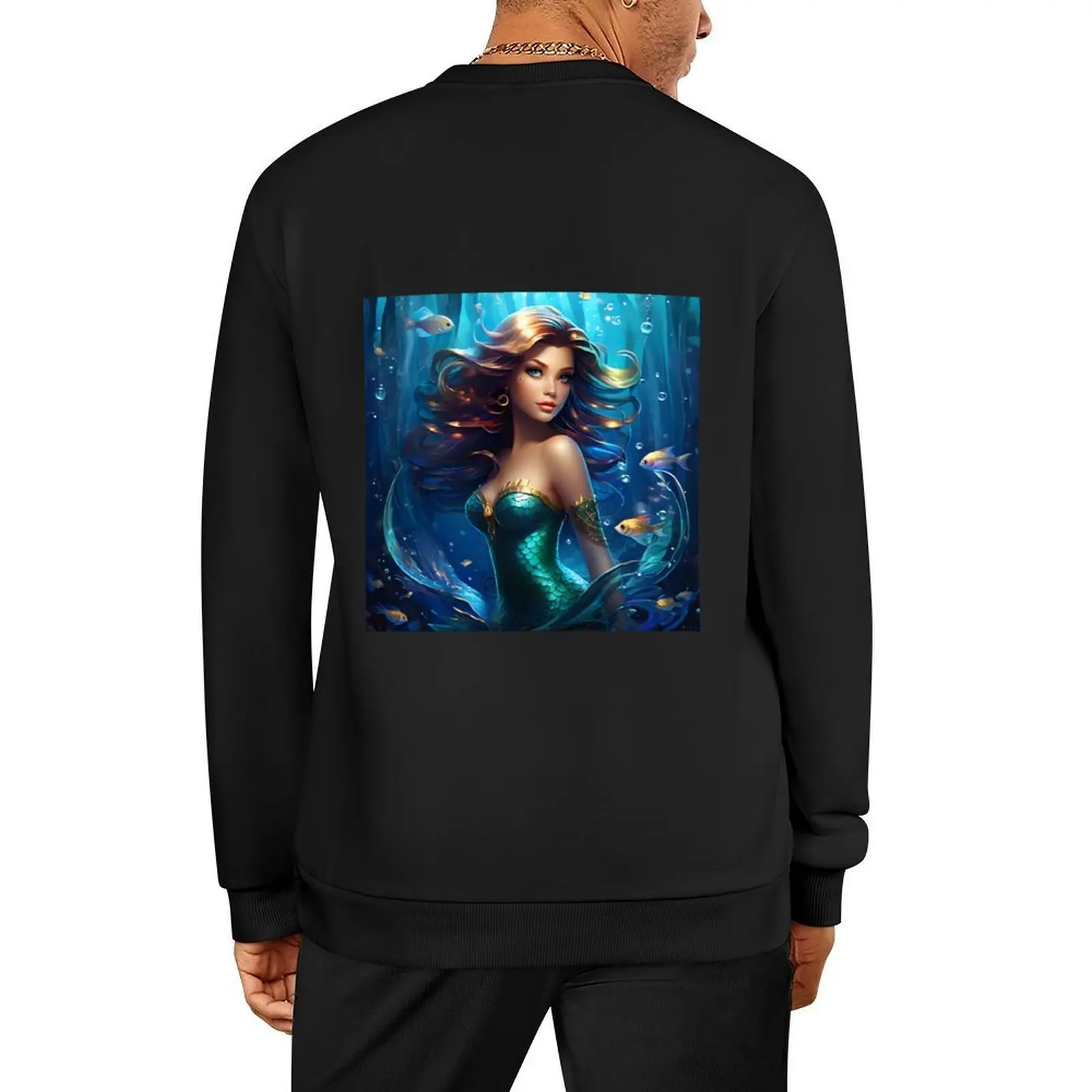 

Mermaid Princess in Dark Sea Pullover winter clothes autumn new products tracksuit men aesthetic clothing new in sweatshirts