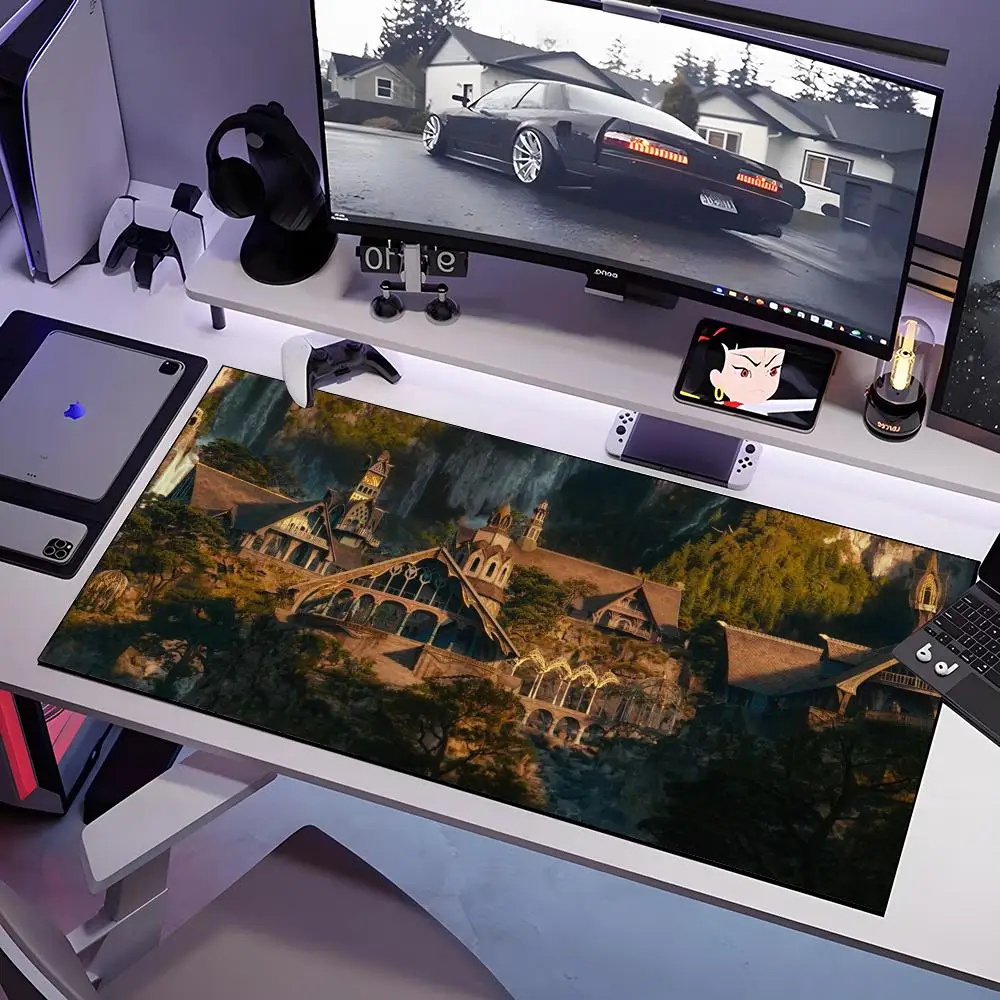 Movie Rings Of The Lords Mouse Pad Large Anti-Slip Rubber Gaming MousePad Durable Desk Pad Thick Seam Edge Suitable For Office A
