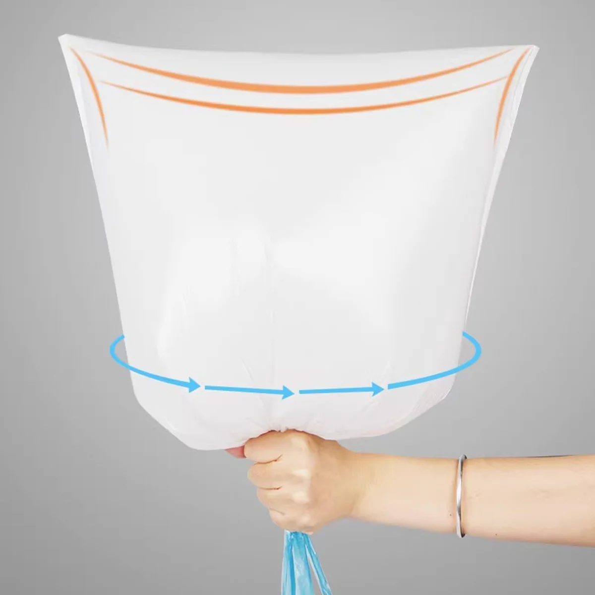 Drawstring garbage bag household portable kitchen thickened large student dormitory automatic closing Lat thick plastic bag