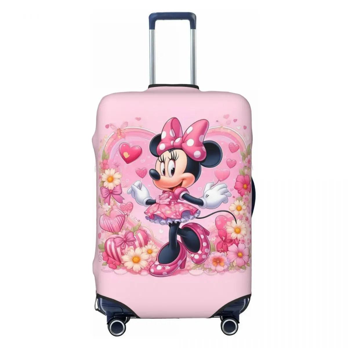 

Custom M-Minnies Cartoon Cute Luggage Cover Protector Washable Travel Suitcase Covers