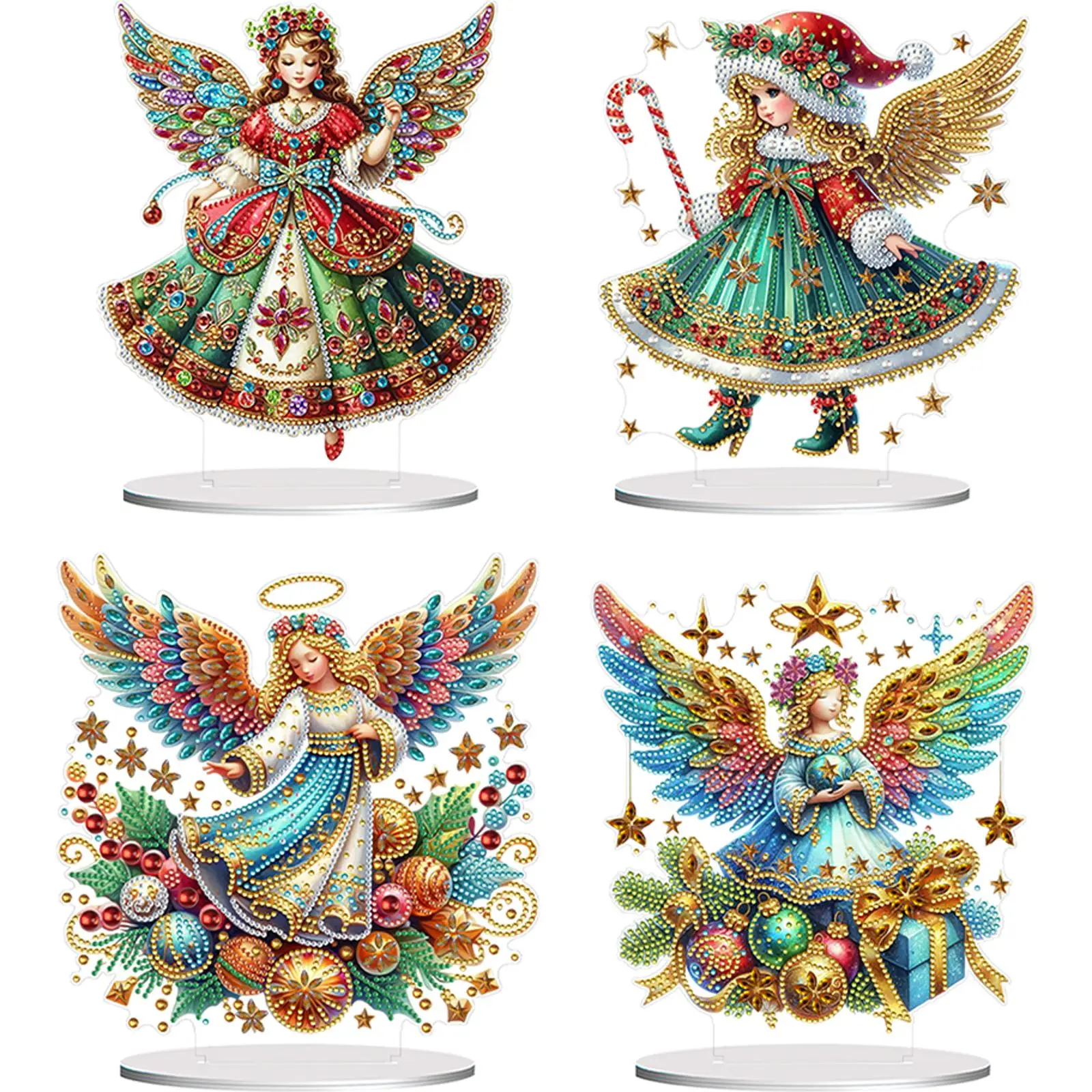 

Special Shape Angel Girl Desktop Diamond Art Kits Diamond Painting Desktop Ornaments Kit 5D DIY Diamond Art Tabletop Decorations