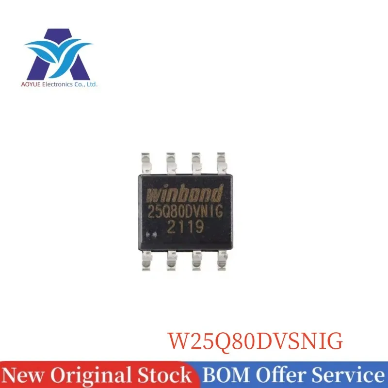 New Original IN Stock W25Q80DVSNIG W25Q80DV 8Mbit 25Q80DVNIG SPI NOR FLASH Memory chip ic