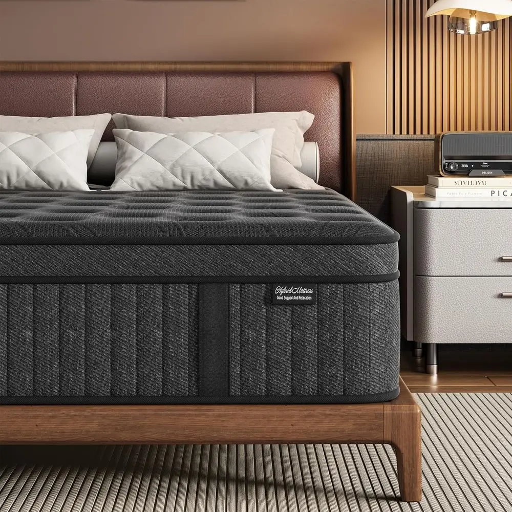 

12-Inch Spring Mattress - Medium Firm, Breathable, Pure Relief & Motion Isolation Bed-in-a-Box