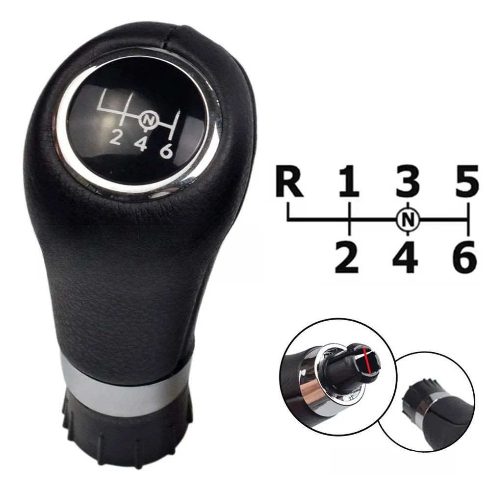 

PU Leather Covered Shift Knob 14.5mm for Benz C Class W204 W203 W209 E Class W212 A207 C207 GLK X204 6 Speed Manual Black