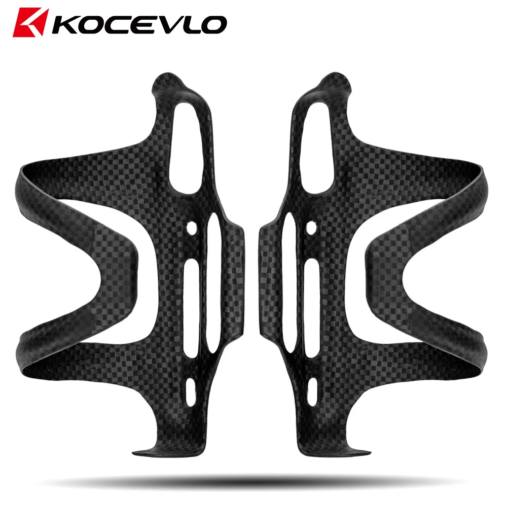 KOCEVLO Carbon Side Load Bicycle Water Bottle Cage Mountain Road Bike Water Bottle Holder, 3K Matte Black, Ultralight 20g