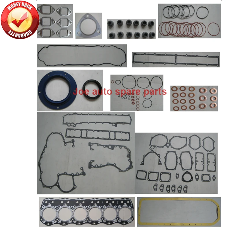 6D15 6D15T Engine Full gasket set kit for Mitsubishi 6900 bus MK116F MM116H MM516H D truck FK116 FK215 FK216 FM316 D 6919cc 82-