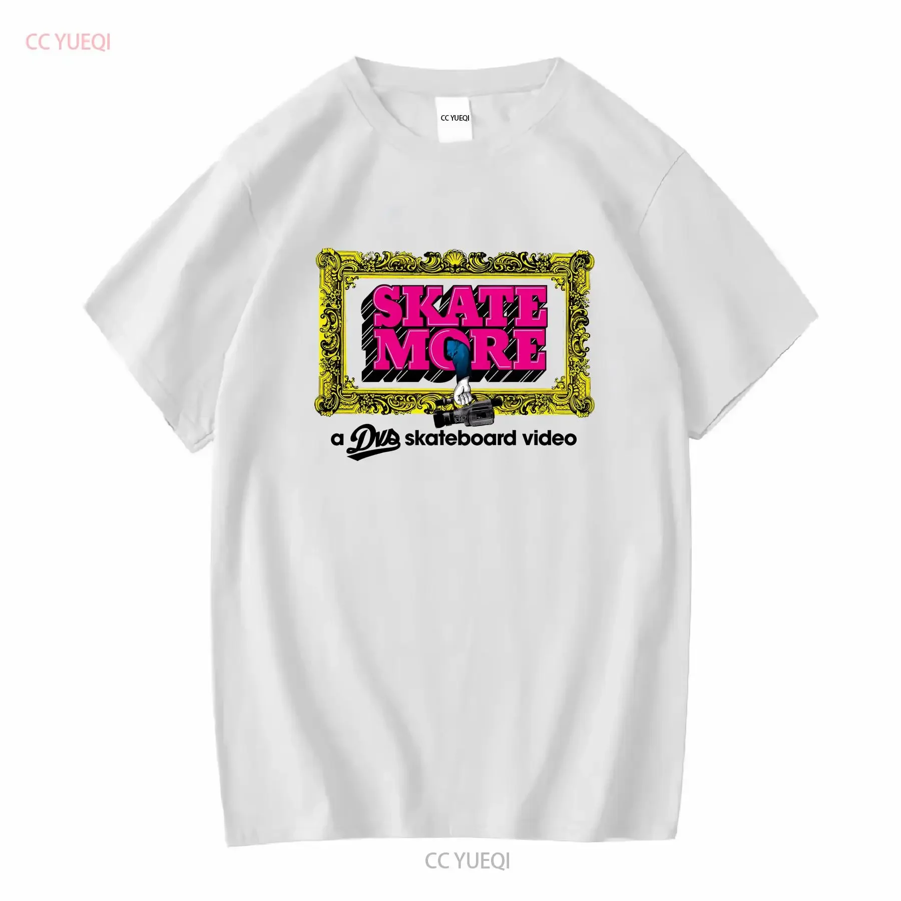 SKATE MORE a DVS SKATEBOARDING VIDEO FILM SKATER CAMISETA DESIGN manga larga o corta vintage Ropa de diseñador de moda lavada