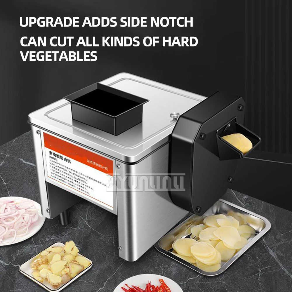 

Stainless Steel Electric Meat Cutter Commercial Vegetable Slicer Food Chopper Chipper Procesador De Alimentos Multifuncional