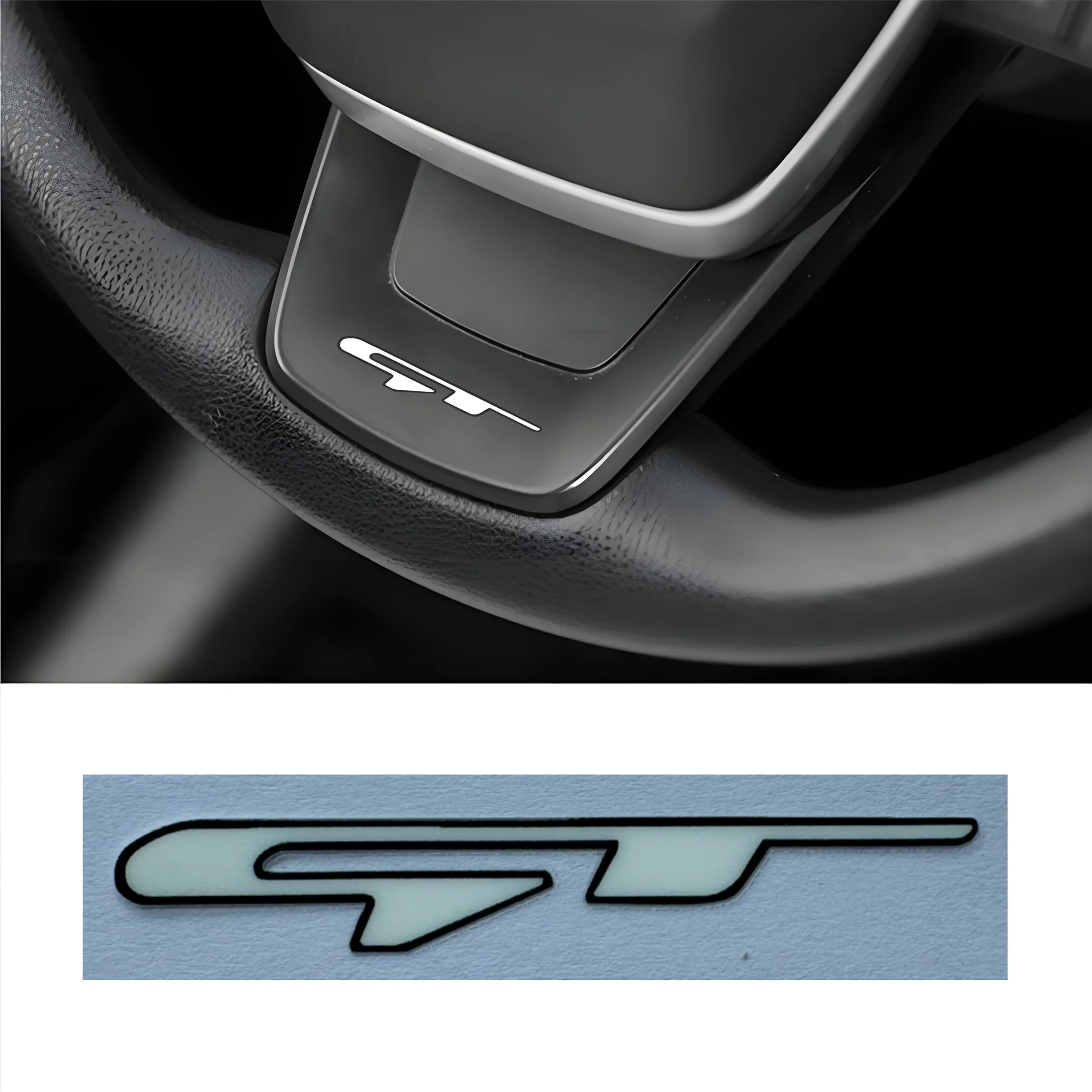 4 PÇS/SET "GT" adesivo para motocicleta de carro, decalque de logotipo esportivo, acessório de personalização externa de moto automática