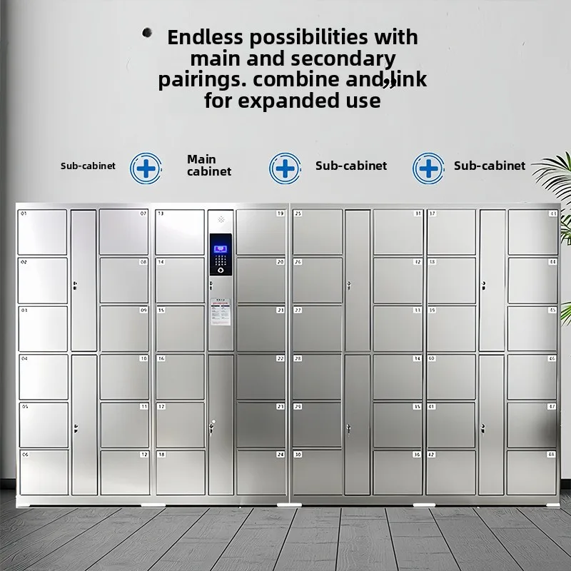 Shopping mall stainless steel intelligent electronic deposit box, fingerprint facial recognition locker