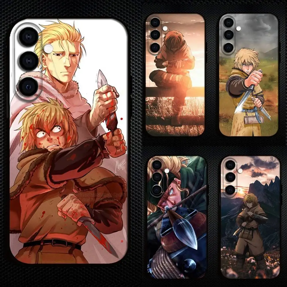 

V-Vinland S-Saga Cartoon Phone Case For Samsung Galaxy A73,A72,A71,A70,A53,A52,A51,Others Soft Black Cover
