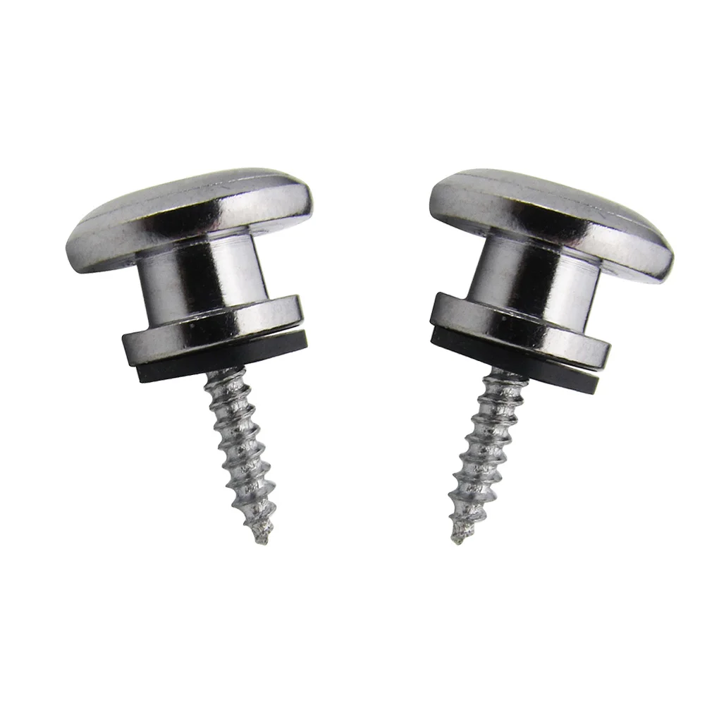 FLEOR 2pcs Mushroom Head Guitar Strap Lock Buttons End Pins for Acoustic Electric Guitar