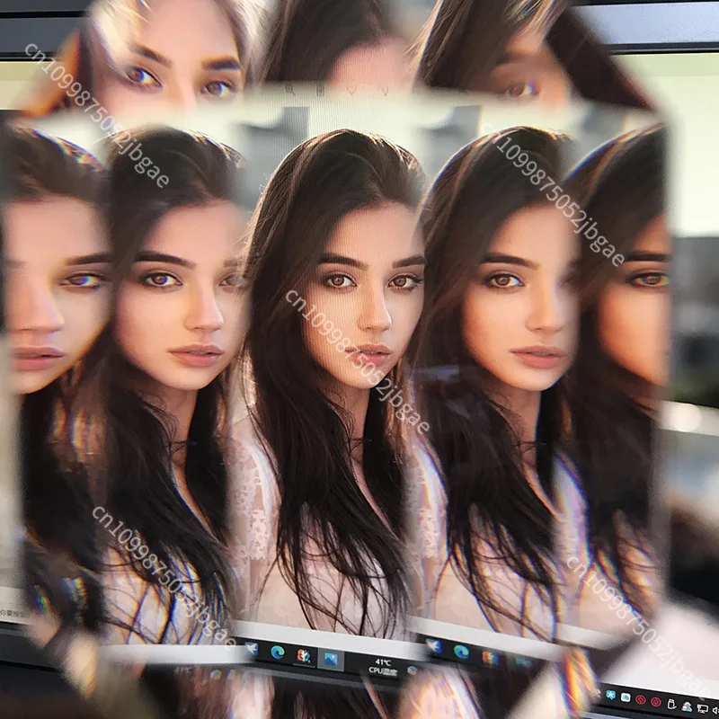 ฟิล์มกรองภาพเบลอพื้นหลัง รูปทรงคริสตัลเส้นตรง ปริซึมแก้วรูปทรงไม่สมมาตร ฟิลเตอร์แบบฟракทัล สำหรับกล้องโทรศัพท์ ถ่ายภาพและวิดีโอ