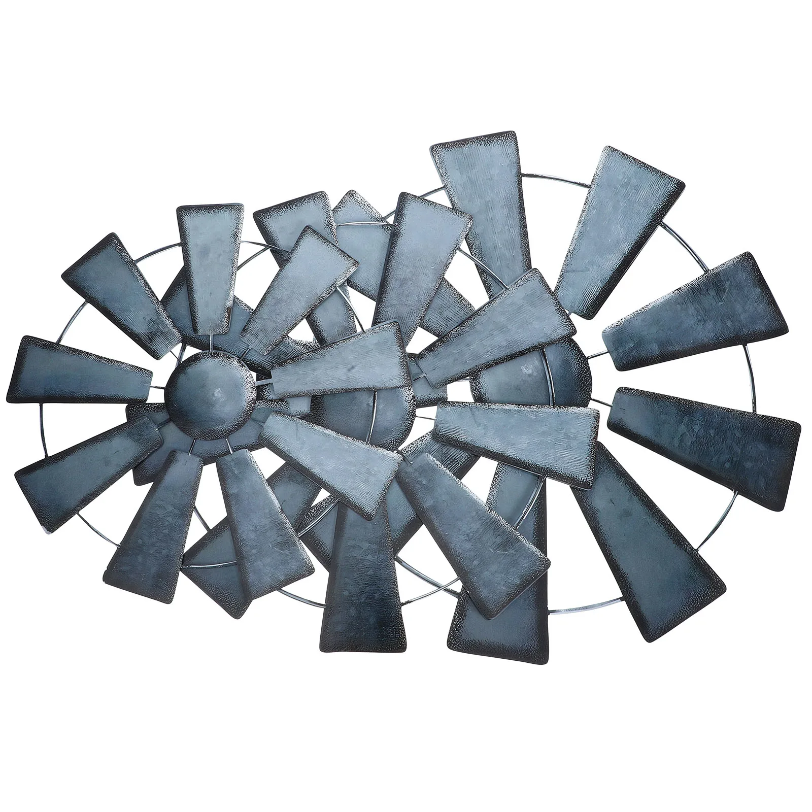 

3 Pcs Metal Windmill Set Galvanized Wall Decor 13 11 9 5 Inches Farmhouse Kitchen Art Home Office Bedroom Hanging nament Vintage