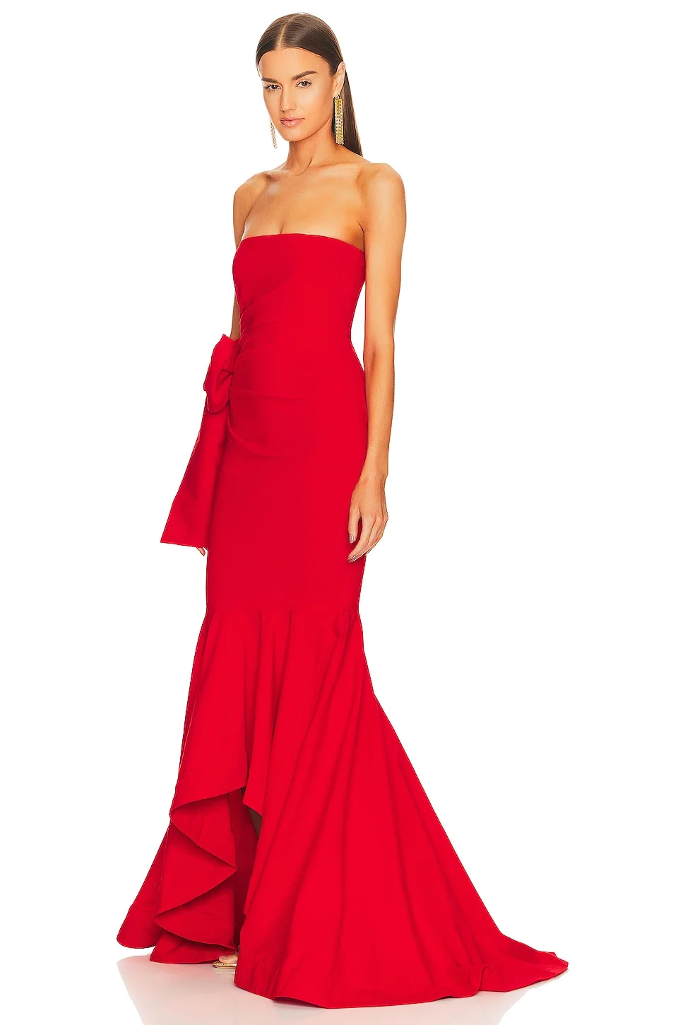 Stylish Evening Dress Strapless Red Women's Dress Long Mermaid Ball Gown فساتين حفلات الزفاف