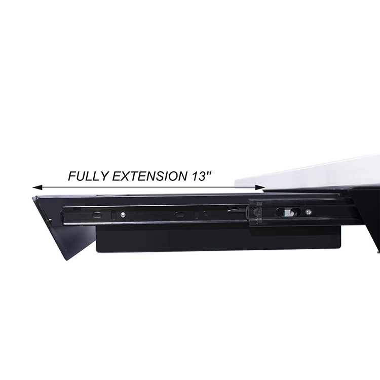 Sliding drawers are installed under the desk for stand-up workstations 22 * 13 inch carbon steel desk drawer organizer