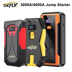 GKFLY Car Battery Jump Starter 3000A/4000A Portable Car Battery Booster Charger 12V Starting Device Emergency Booster