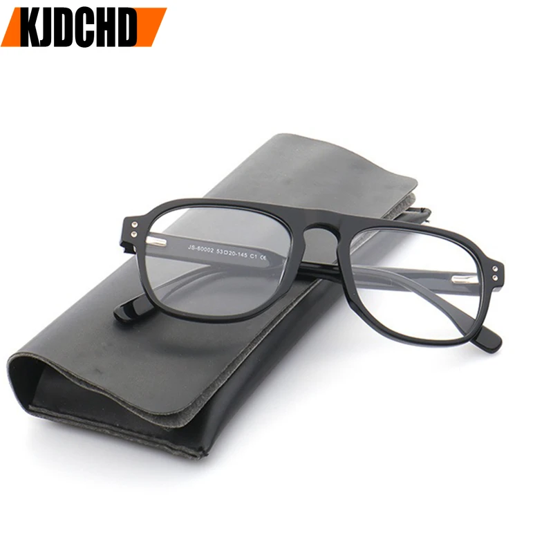 Kingsman Eyeglasses Frame with Case Retro Handmade Acetate Retangle Eyewear for Men Kingsman Agent Eggsy Glasses