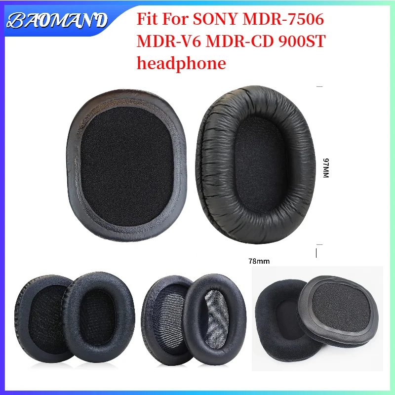 

Ear Pads for SONY MDR-7506 MDR-V6 MDR-CD 900ST Headphones replacement headband cushion Earpads headset Gamer Leather case