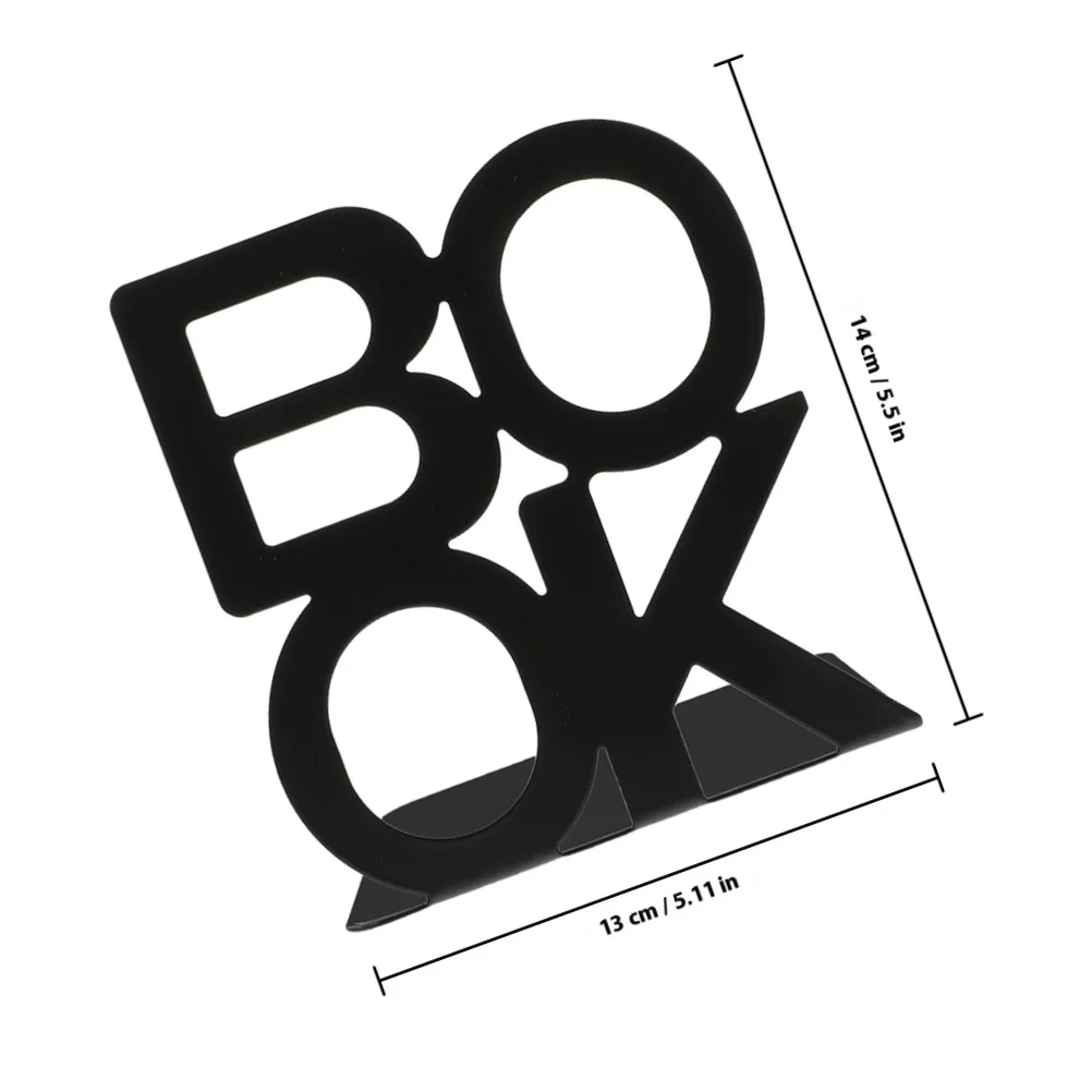 4 قطعة Bookend متعددة الوظائف منظم كتب معدني حامل كتب أنيق للأرفف الكربون الصلب الدفتين دراسة الزخرفية