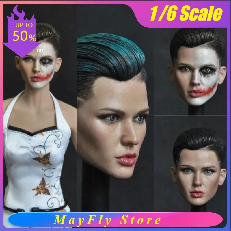 MC001 Escala 1/6 Cabeza de Soldado Femenina Esculpida, Modelo de Cabeza para Figuras de Acción de 12'' y Muñecas