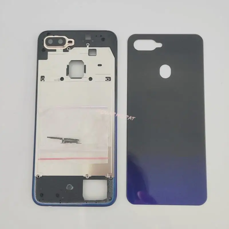 F9 Pro LCD Faceplate Frame Middle Bezel For Oppo F9 Battery Cover Back Rear Door Housing Camera Glass Lens Side Key Button