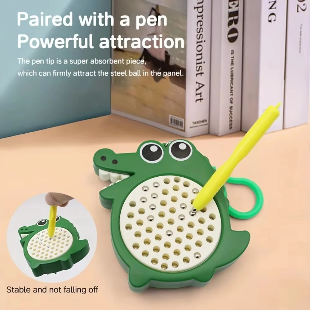 Magnetic Doodle Board for Kids, Montessori Travel Toy with Stylus, Educational Sketch Gift for