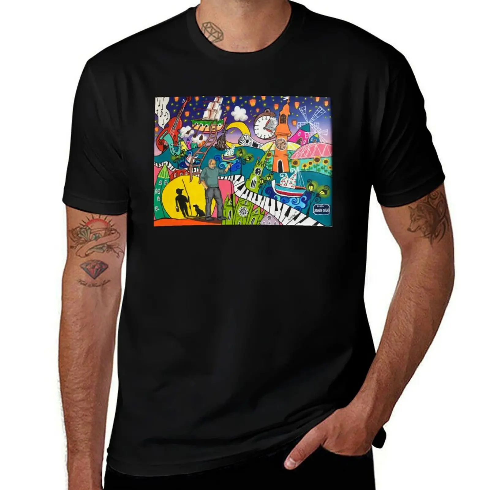 

Djordje Balasevic ,,Noc kad sam preplivao Dunav T-Shirt fashion shirts rapper graphic tees luxury designer men clothing
