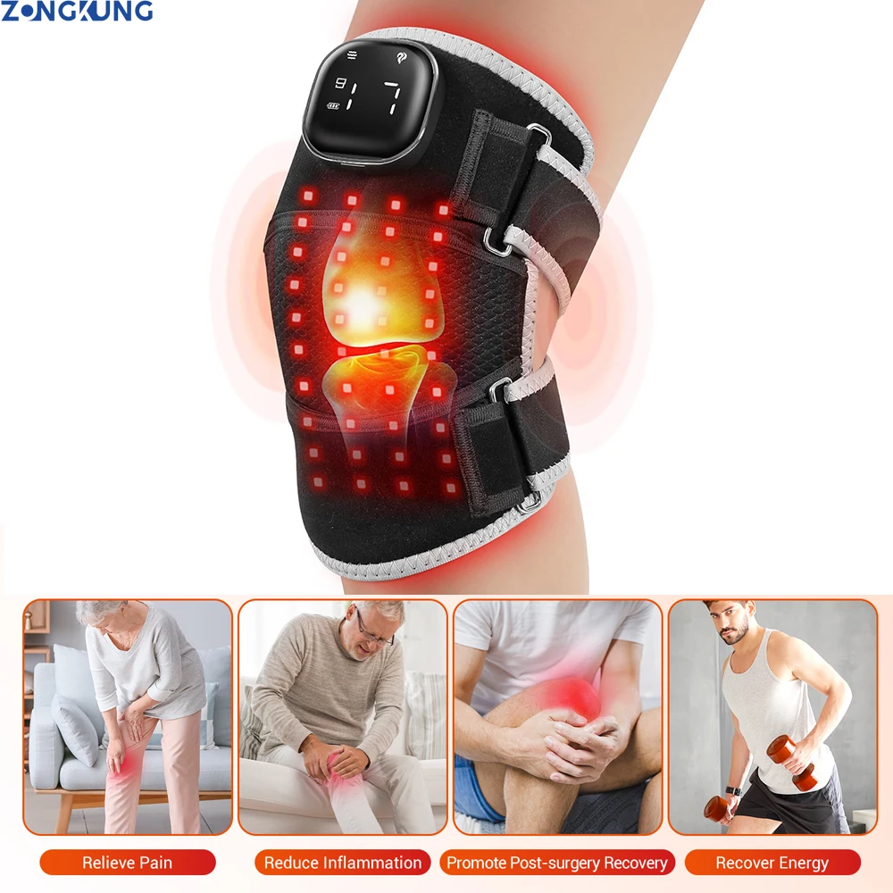 

Wireless Red Light Therapy for Knee Brace,Vibration Knee Massager,660nm&850nm,Red Light Heated Device for Knee/Elbow/Shoulder