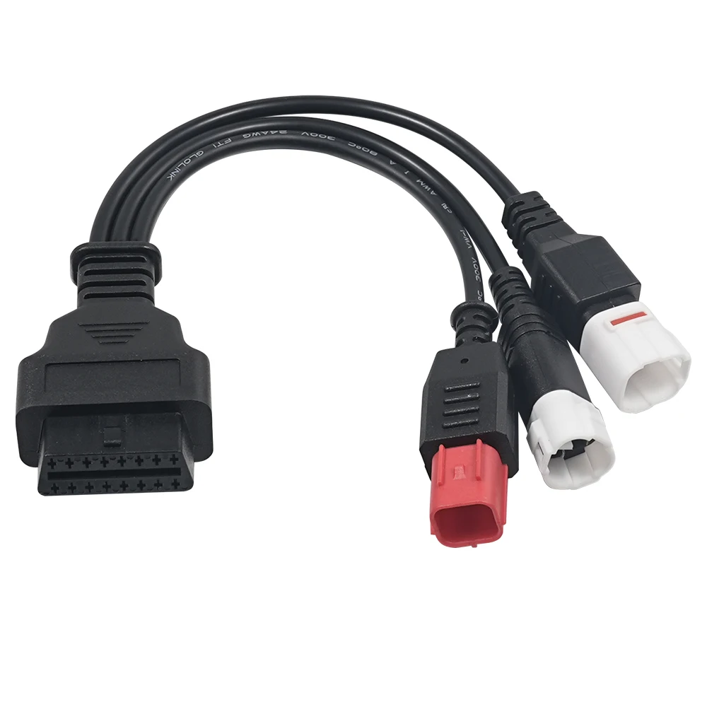 كابل تشخيص الدراجة النارية لياماها 3Pin 4Pin لهوندا 6PIN 3IN1 3 في 1 محرك obd 2 تمديد كابل obd2 موصل #6