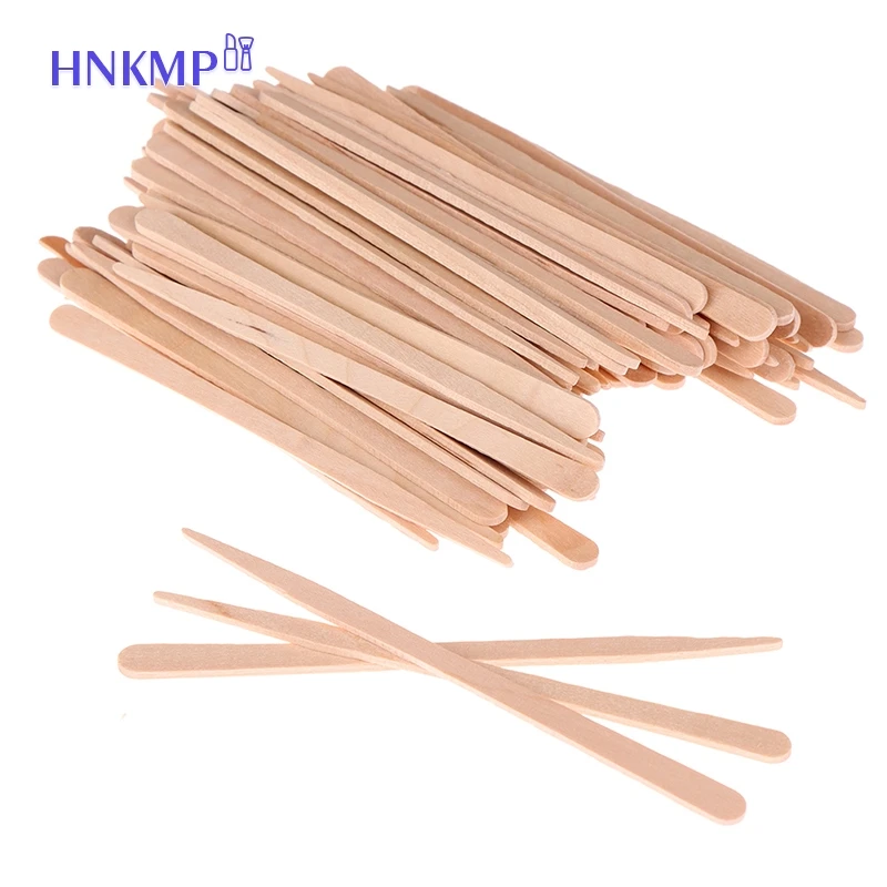 100Pcs Vrouw Houten Haarverwijderingsstok Wegwerp Ontharen Spatel Wax Sticks Hout Gezicht Wenkbrauwen Waxen Spatel Tool