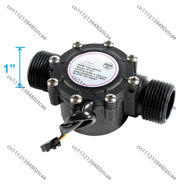 DN25 Pipeline Water Flow Sensor Hall Flow Meter 2-100L/min Accessories for Water Heater