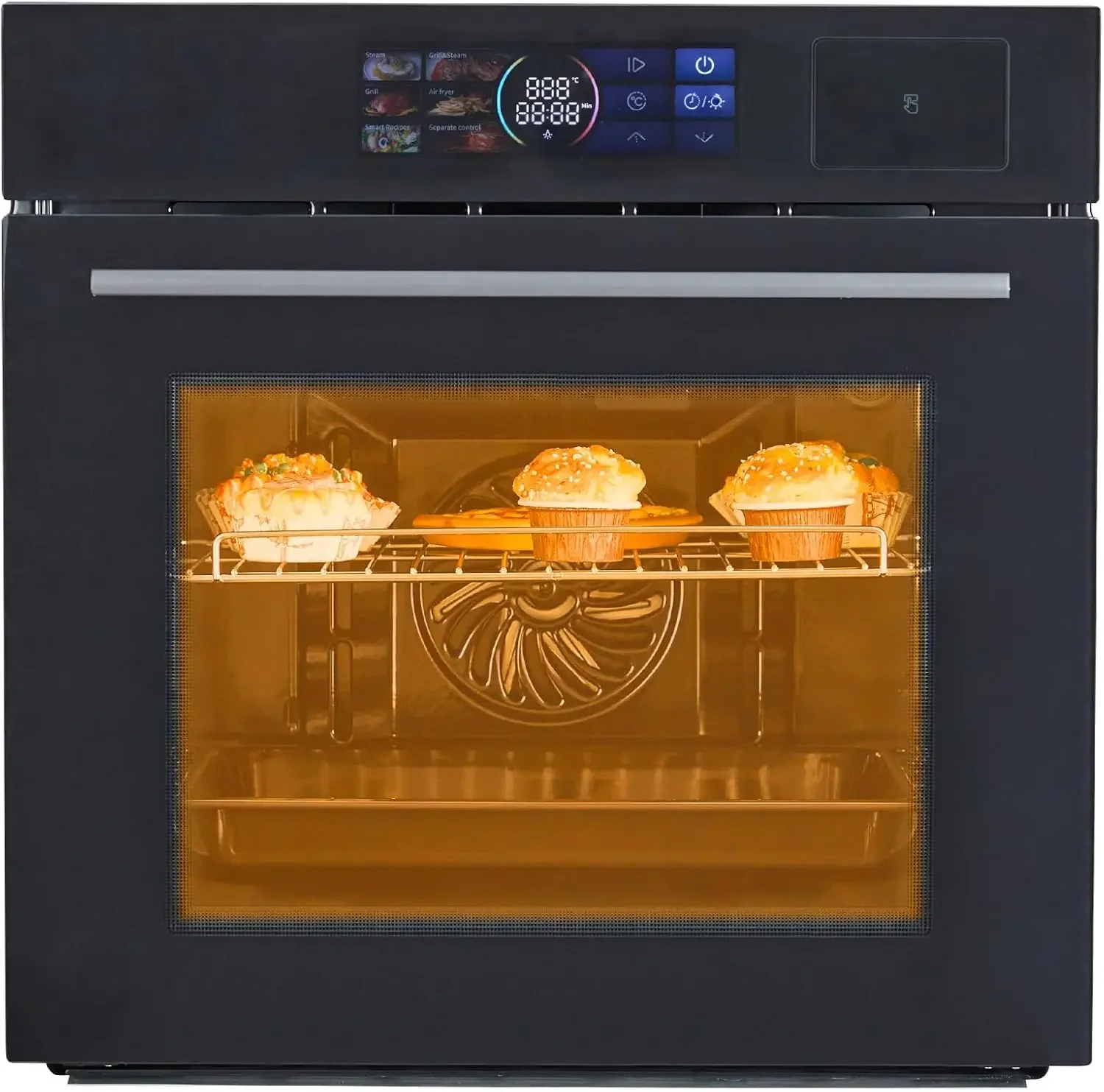 24" Built-in Electric Wall Oven, Built-in Electric Ovens with 108 Smart Menus, 2.5Cu.f Convection Wall Oven in Stainless Steel,