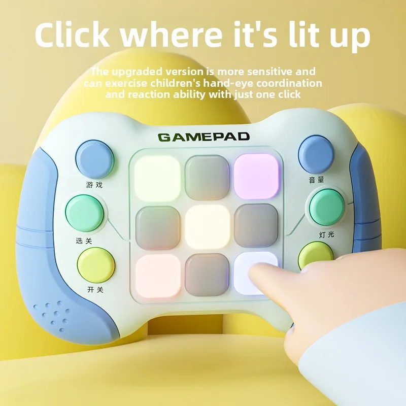 Star Wheel Rolling Game Machine Puzzle Speed ​​Push WhackaMole Toy Sound and Light Game Handheld Stress Relief Press-to-Play Fun