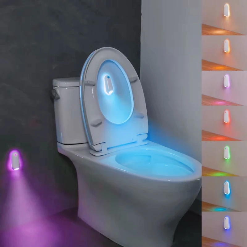

New Product Idea 2025 Smart Rechargeable Toilet Motion Sensor Night Light Emitting Diode Home Bathroom Seat Bowl Light