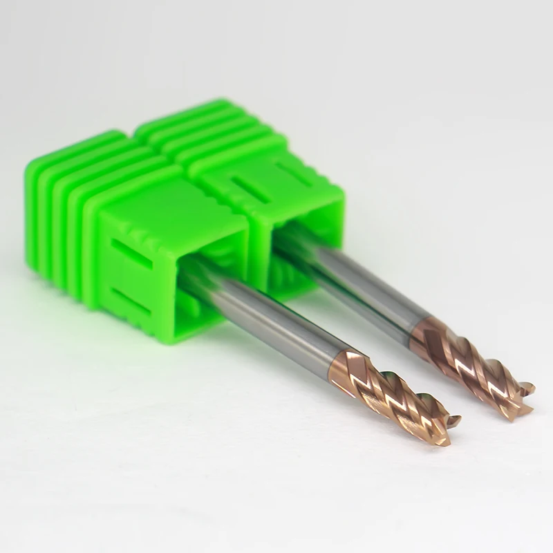 HRC55 Fresa de acero de carburo de 4 flautas Herramientas de fresado de aleación de metal duro Fresa de extremo CNC plana para acero