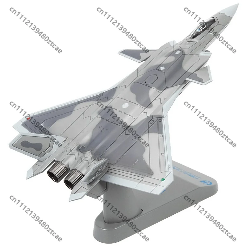 1:72 Alloy Fighter Model J20 Stealth Aircraft Simulation Toy Pilot Scroll Set Ornament