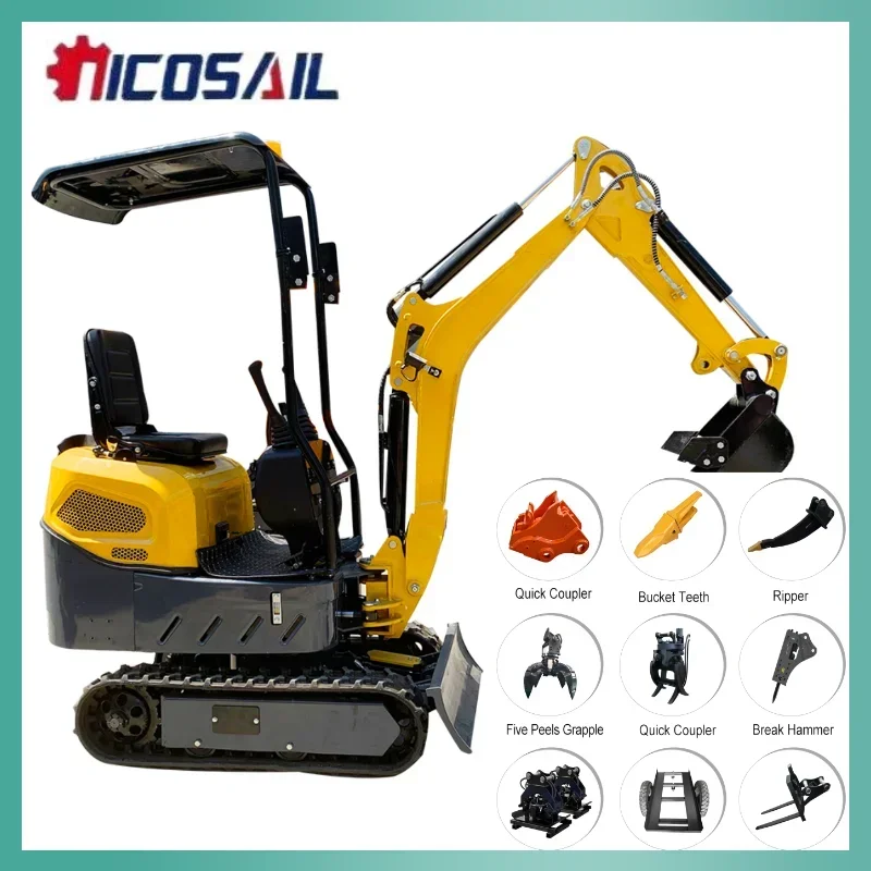 Customized 0.8t 1.2Ton Kubota Mini Excavator Europe Hot Sale Agriculture Multifunctional Small Digger Factory Excavators Upgrade