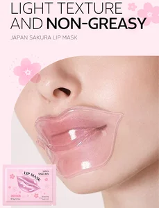 LAIKOU Pelembab Cherry Blossom Lip Mask Exfoliating Scrub Hydrating Memperbaiki Garis Bibir Perawatan Kulit Bibir Membran Bibir 8 scrub bibir penjualan terbaik - №
