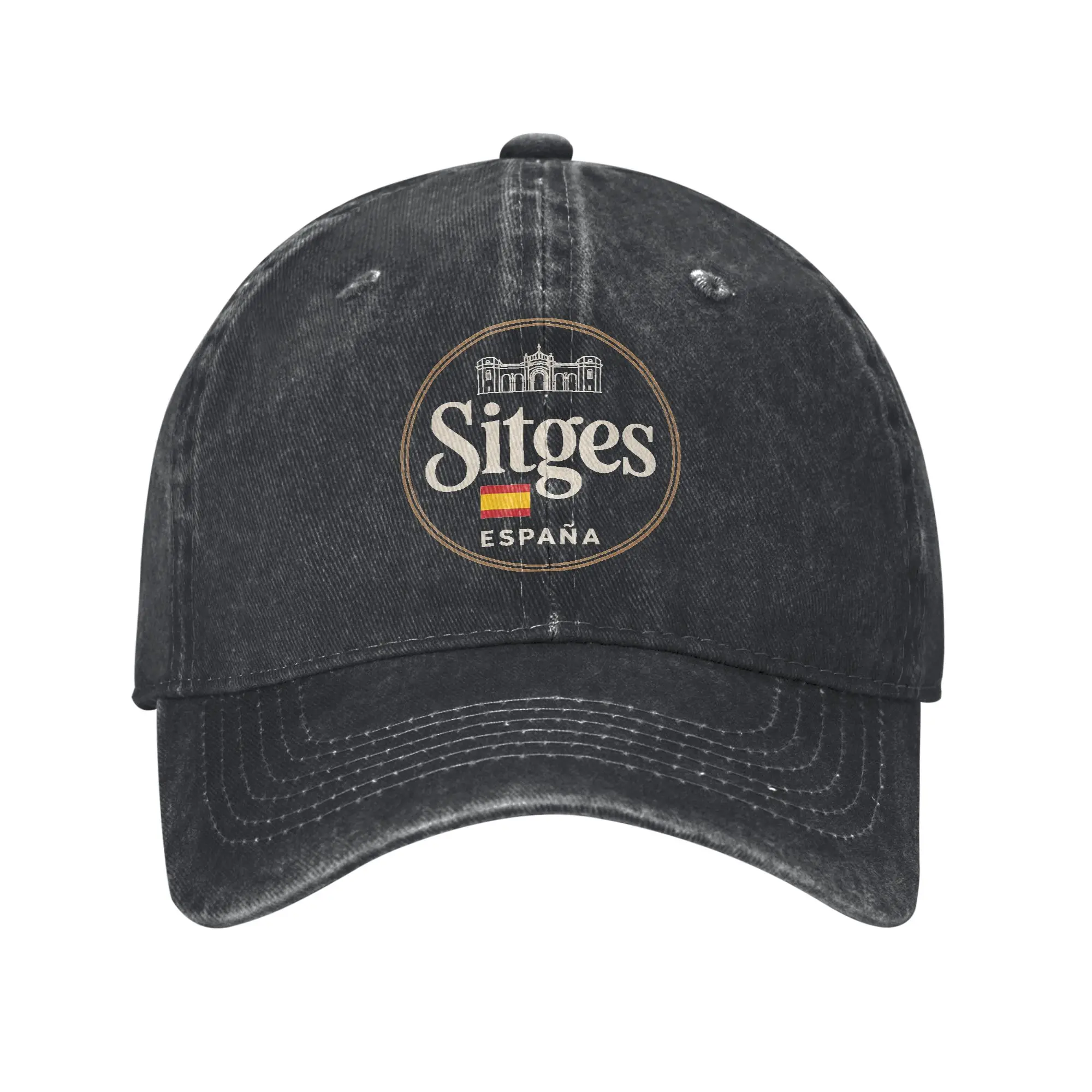 Summer Explore Sitges City Travel Spain Espana Baseball Cap Sun  Wholesale Custom DIY Washed Trucker Hat Unisex-Teens Caps
