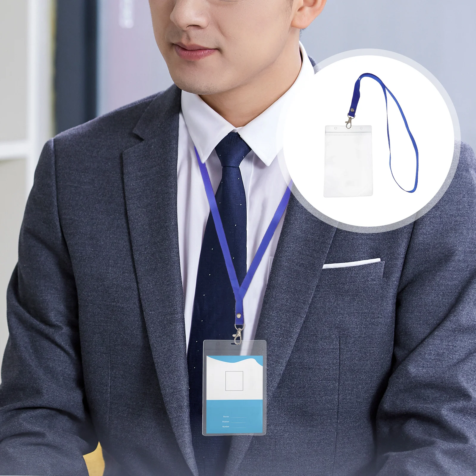 

4pcs Card Holder Set Id Tags Name Badge Holder For Luggage Bag Tag Attachment Portable Multi-Function Cards