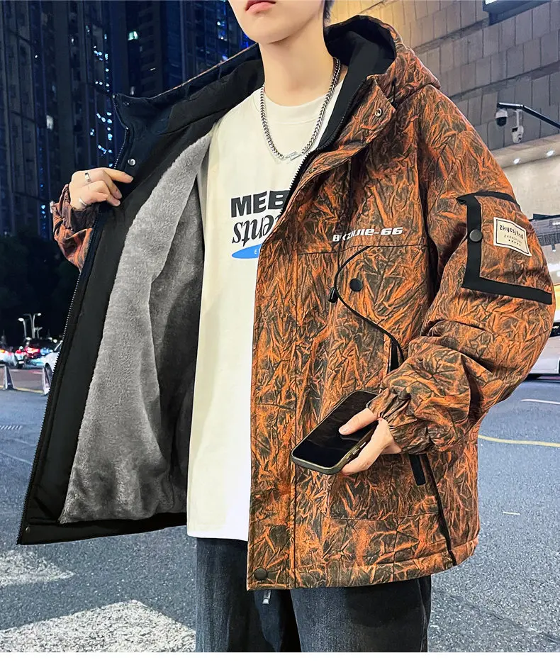 Mode 2026 Herbst Winter Herren Verdickte Kapuzen-Fleecejacke Jugendliche Streetwear Freizeit Warme Plüschjacke Winddichte Oberbekleidung – Detail 19
