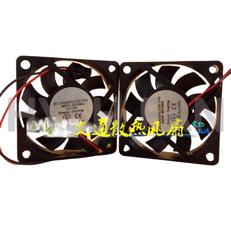 

WDW6015MS DC12V24V 0.12A 60*60*15MM DC 2-wire Cooling Fan