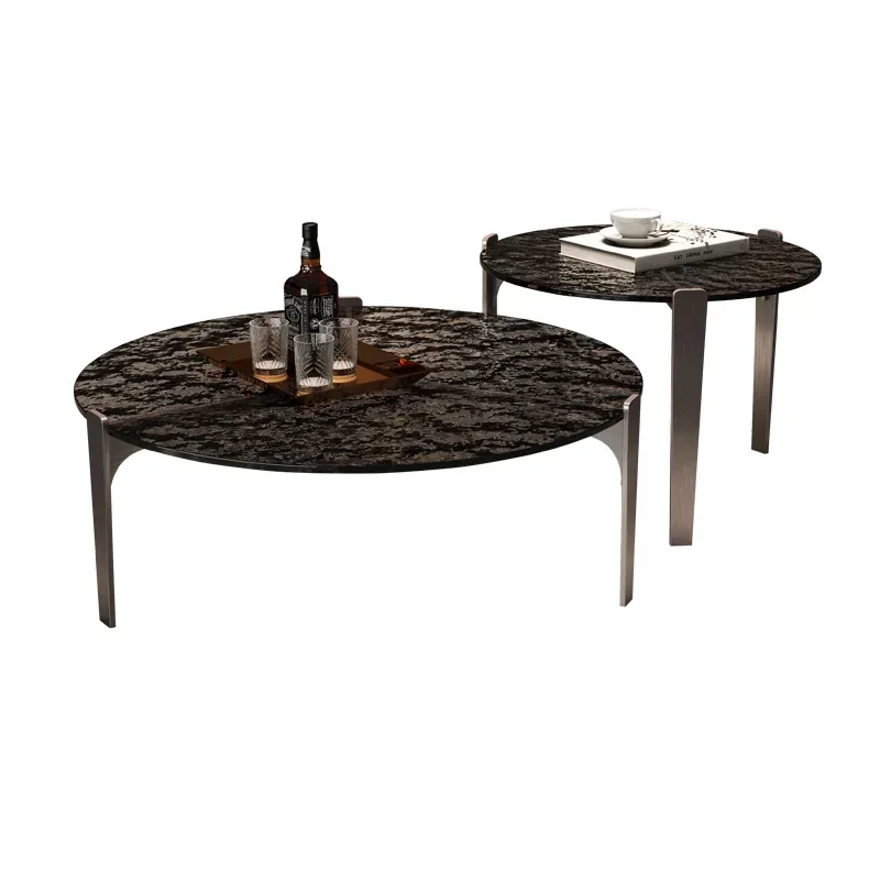 Water Ripple Size round Tea Table Combination Minimalist Designer Living Room Home Simple and Modern Coffee Table