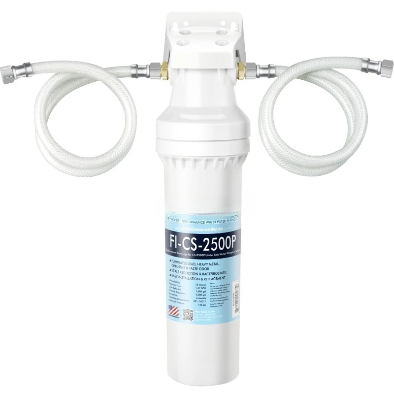

Ultra High Capacity Under Sink Water Filtration System Plus Scale Inhibitor - Premium Quality US Made Filter (CS-2500P)