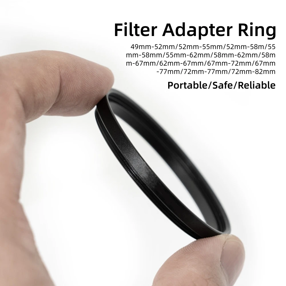 Camera Lens Filter Adapter Ring Step Up Stepping Ring 49mm 52mm 55mm 58mm 62mm 67mm 72mm 77mm 82mm for DSLR UV CPL Accessories