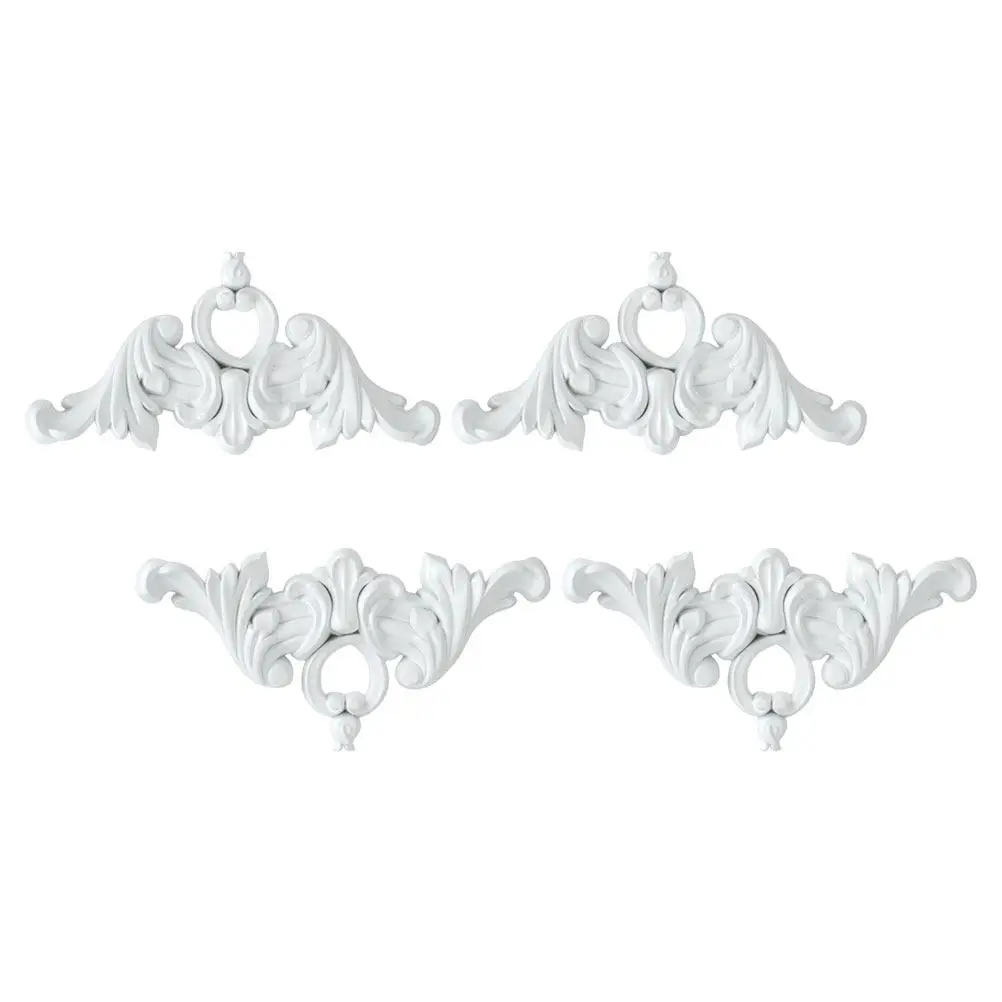 

4pcs Delicate Tv Wall Border Decorative Strip Corner Onlay French Style Wall Line Corner Onlay Vintage Style Wall Decoration